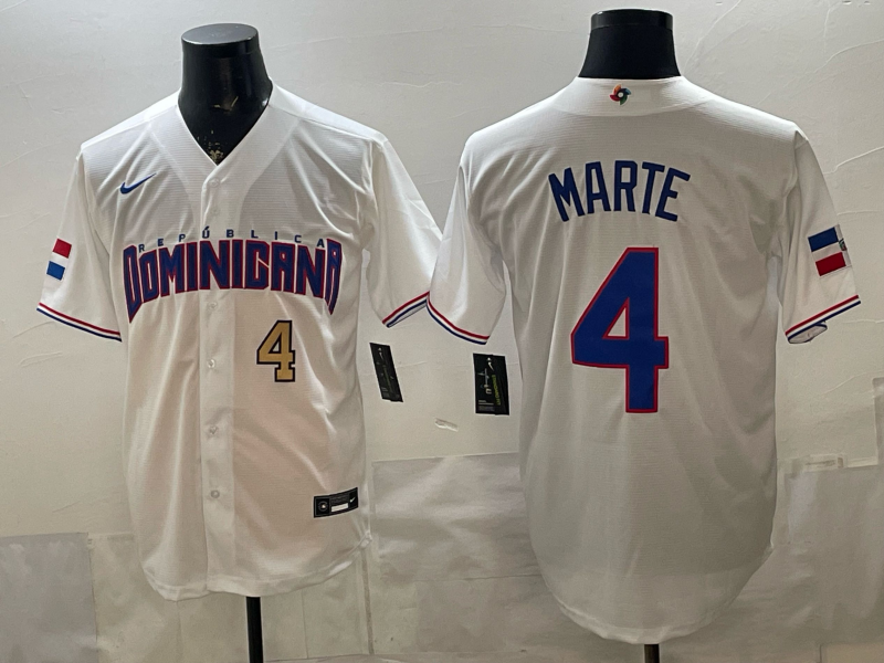 Men 2026 World Cub USA #4 Marte white Nike MLB Jersey 001